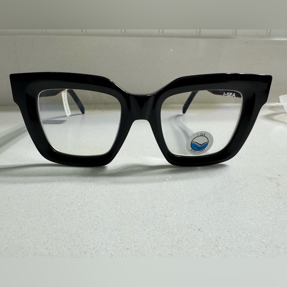 NWT I-Sea x Anthropologie Black Frame Bluelight Glasses - Picture 1 of 5